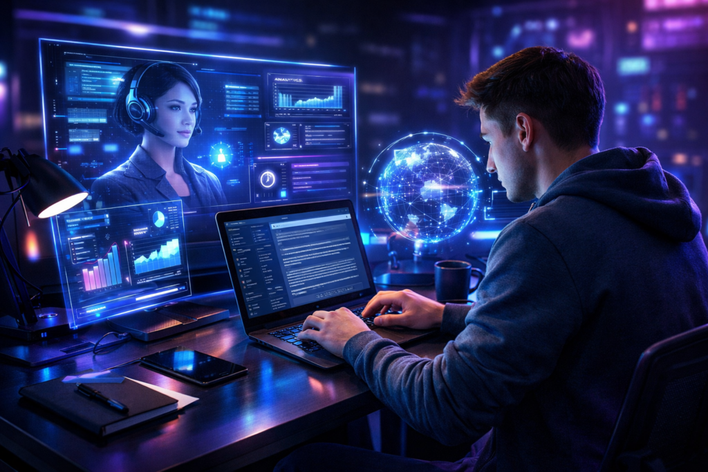 ai side hustle for beginners workspace setup