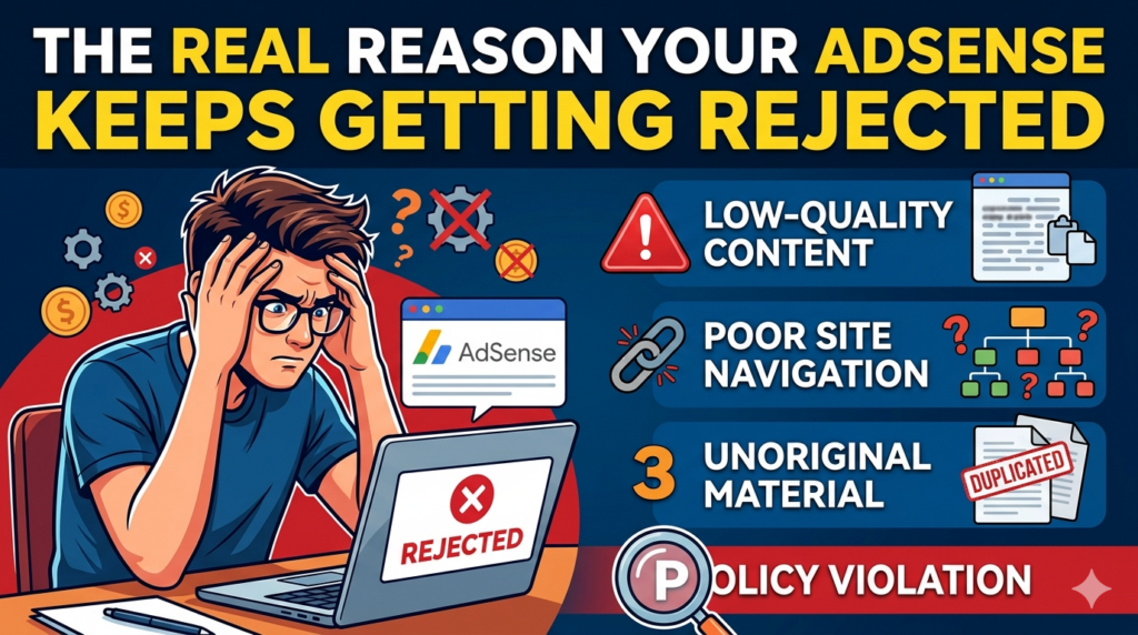 The Real Reason Your AdSense Keeps Getting Rejected