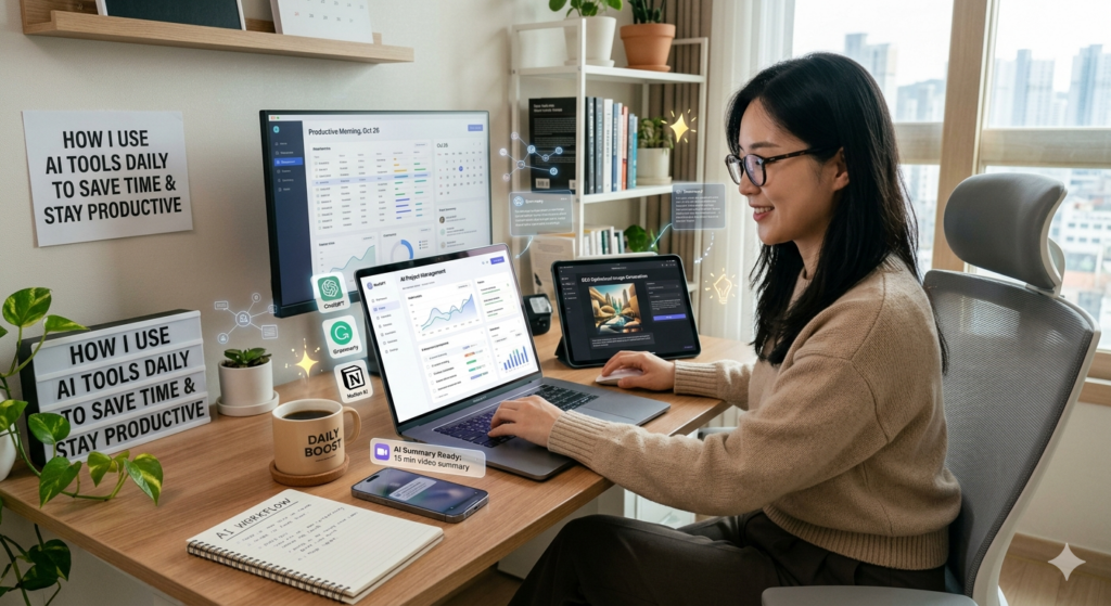 How I Use AI Tools Daily to Save Time and Stay Productive